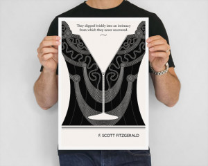 Illustration, F. Scott Fitzgerald Quote, Art Print and Art Poster ...