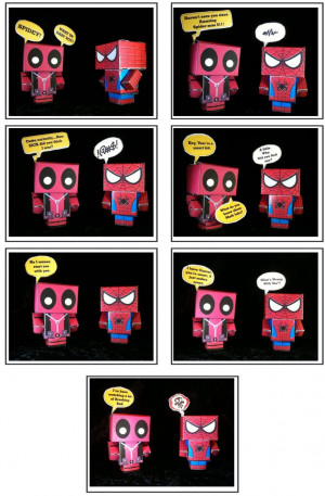 Cubeecraft Deadpool and Spider-Man QuotesSpiders Man Quotes