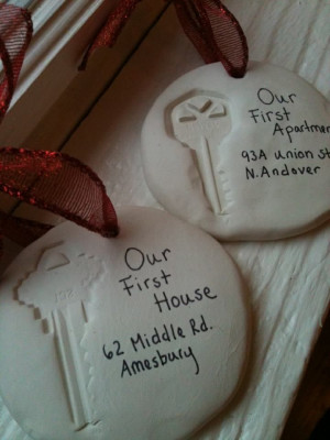... ? – Cute Couple Christmas Tree Ornaments. “our First Home