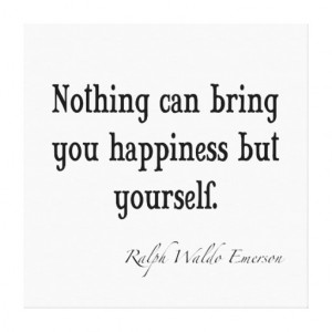 Vintage Emerson Happiness Inspirational Quote Canvas Prints