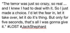 Jack Shephard - I do this when I'm scared...