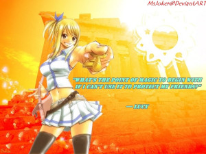 Fairy Tail Quotes Lucy Fairy tail - lucy by msjoker02