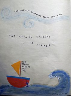 ... expects it to change, the realist adjusts the sail