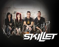Skillet band photo with signatures! XD