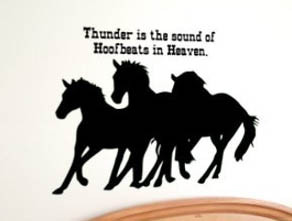 ... thunder is the sound of hoofbeats in heaven quote 41 x 33 inches 28 00
