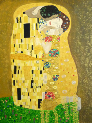 Le baiser de Gustav Klimt ma copie enfin finie