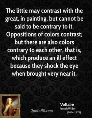 The little may contrast with the great, in painting, but cannot be ...