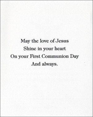 View First Communion Verse