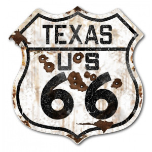 route 66 vintage wood sign