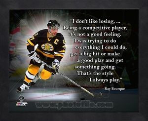 Ray-Bourque-Boston-Bruins-11x14-Black-Wood-Framed-Pro-Quotes-Photo