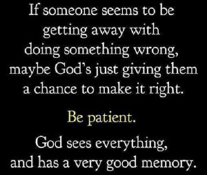 God sees everything..