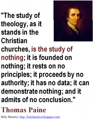The study of theology, as it stands in the Christian churches, is the ...