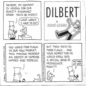 Dilbert comic - Ratbert QA