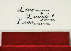 Live Every Moment Quote Decal Sticker Wall Vinyl