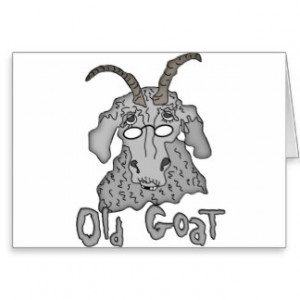 Old Goat Funny Cartoon Greeting Card