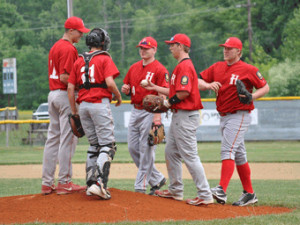 Members of Hillsboro Post 129 are pictured during a game this season ...