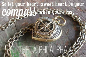 Theta Phi Alpha Compass quote [: