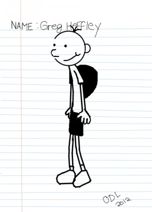 greg heffley colouring pages