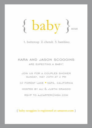 Define: Baby Baby Shower Invitation