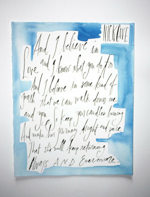 nick cave lyrics, beautifully done
