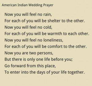 Prayer said at our wedding. Native American Wedding PrayerBlessed ...