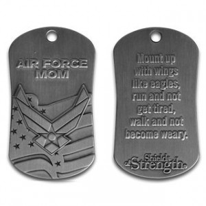 air force mom dog tag necklace