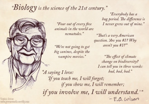 Great compilation of E.O. Wilson quotes by Virginia Greene: