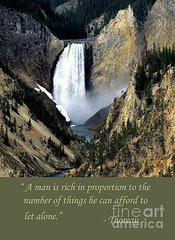 Waterfall Quotes Prints - Waterfall Thoreau Quote Prints by Chris ...