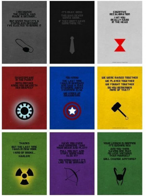 Awesome quotes from the Avengers.