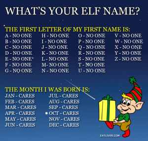 What’s YOUR Elf Name?