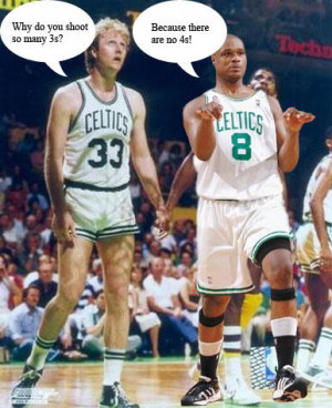 Antoine Walker and Larry Bird Boston Celtics Image