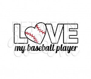 Love My Baseball Player T-Ball Little League Sports Mom Dad Support ...
