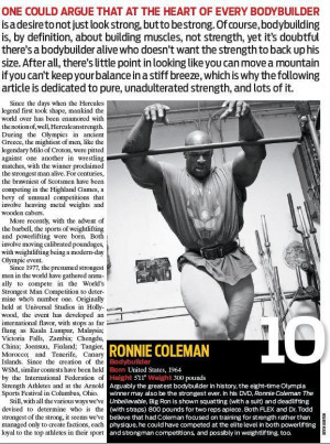 Thread: RONNIE TOP TEN STRONGEST MAN OF ALL-TIME
