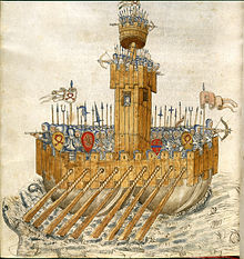 Ship with armed soldiers - De re militari (15th century), f.231v - BL ...