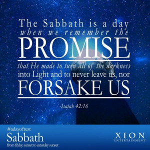 Light will triumph over the darkness. Happy Sabbath from your friends ...