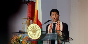 Andry Rajoelina, l'actuel président du régime de transition malgache ...