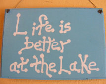 Lake House Sign, Hand Painted Sign, Funny Sayings Sign, Water Lovers ...