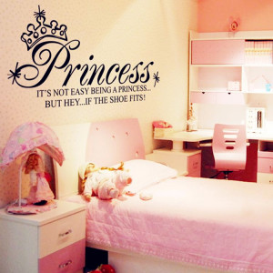 130-65cm-Princess-Art-Quote-Wall-Decals-Girls-Bedroom-Decoration ...