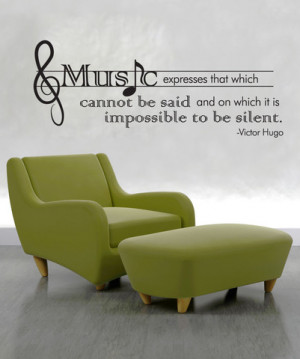 Vinyl Wall Decal Sticker Victor Hugo Music Quote #OS_DC524
