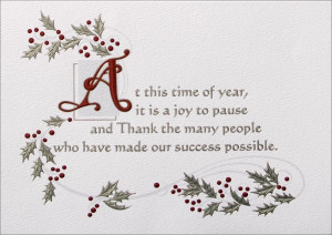 ... Christmas Cards > Customer Appreciation > Berry and Leaf Appreciation