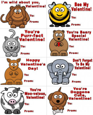 Print out the Valentine's Day cards on cardstock or regular printer ...