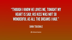 The Kiss By Sara Teasdale