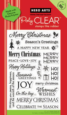 ... Arts - Poly Clear - Christmas - Clear Acrylic Stamps - Holiday Sayings