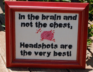 Zombie humor quote from Fido FRAMED by BexieBCreations on Etsy