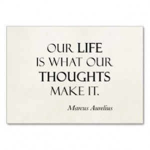... Aurelius Life Thoughts Make Quote Large Business Cards (Pack Of 100