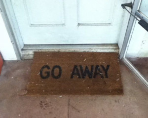 ... Do Not Disturb Us – Go Away Funny Door Mat Way To Avoid Guest