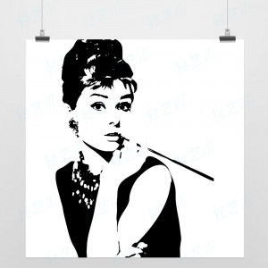 Displaying 17> Images For - Audrey Hepburn Black And White Silhouette ...