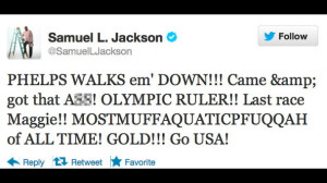 Samuel L. Jackson, 2012 London Olympics, Michael Phelps