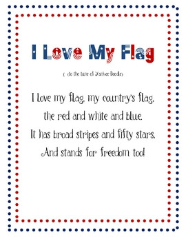 Poem - I Love My Flag