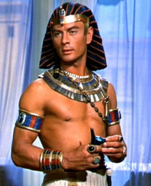 ... went as Pharaoh Ramses II, as played by Yul Brynner (above and below